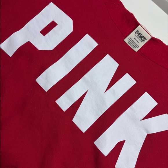 PINK Victoria's Secret Red Off-the-Shoulder Sweater - Picture 1 of 4